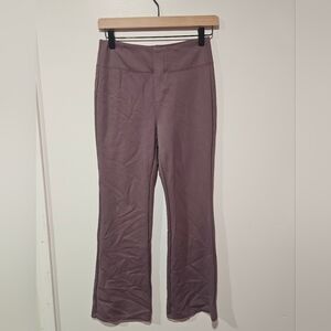 HALARA Mauve Flex High Waist Back Side Pocket Flare Work Pants Womens Size SP